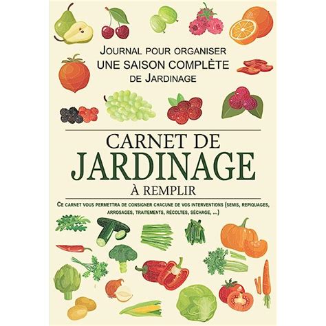 Couverture d'un journal de jardinage avec des illustrations de légumes et de fleurs
