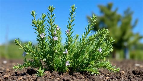 Schéma d'une plantation de romarin en pleine terre avec espacement