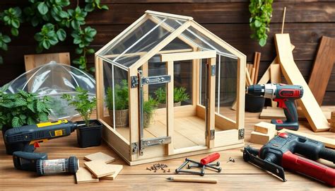 Mini-serre avec des boutures enracinées