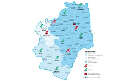 Carte du territoire couvert par le SMICTOM des Pays de Vilaine