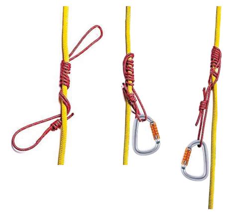 Illustration des nœuds de Prusik et Machard