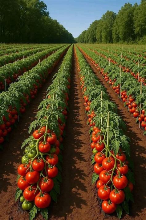 Champs de tomates résistant à la sécheresse