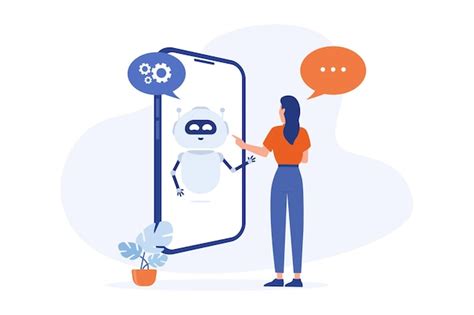Illustration d'un chatbot interagissant avec un client
