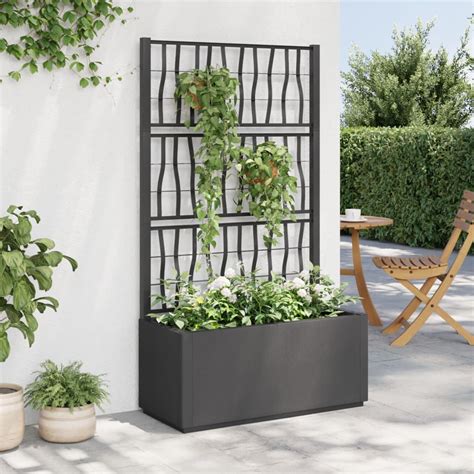 Jardinière avec treillage intégré pour balcon