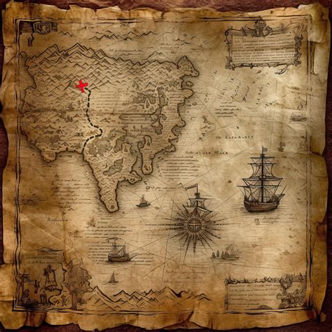 Carte au trésor stylisée dans Final Fantasy XIV