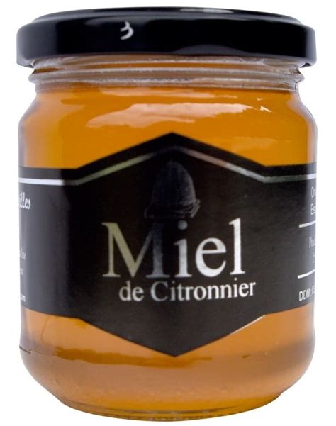 Visuel du miel de citronnier avec ses caractéristiques principales (couleur, texture, parfum)