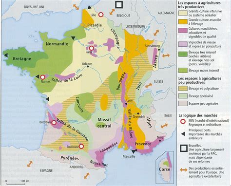 Carte montrant la diversité des terrains agricoles où le maïs est cultivé