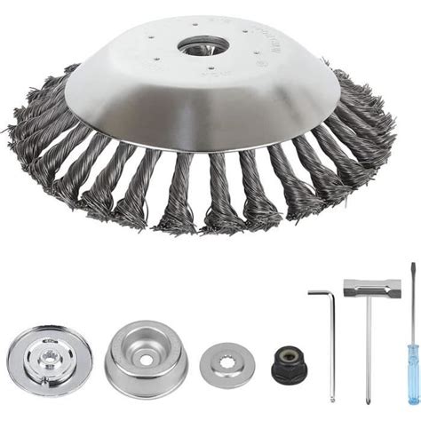 Tête de tondeuse à brosse métallique