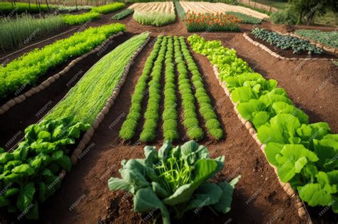 champ de tournesols et légumes en rangées ordonnées
