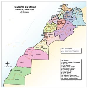 Carte des principales provinces productrices de figues au Maroc