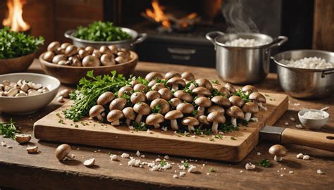Champignons frais cultivés en Isère