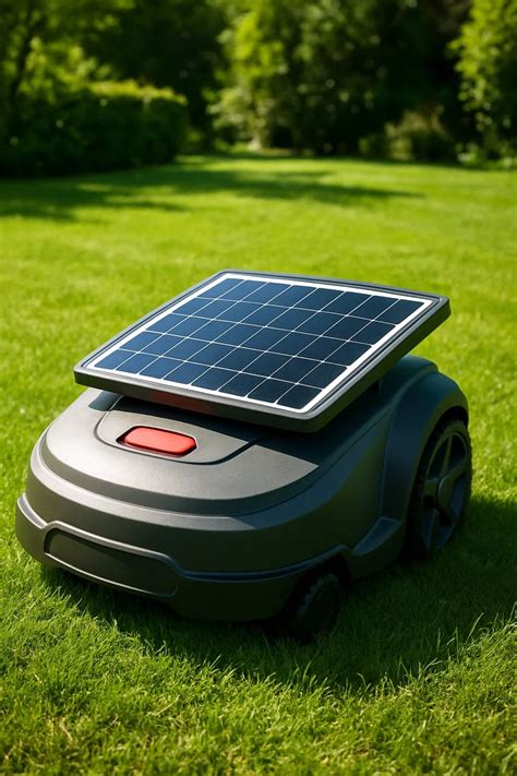 Robot tondeuse avec panneau solaire intégré
