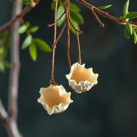 Coquilles d'œuf suspendues dans un arbre