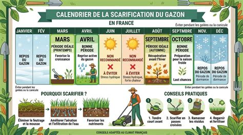 Calendrier de scarification de pelouse