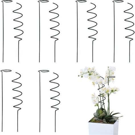 Divers types de tuteurs : bambou, métal, en spirale, pour plantes d'intérieur