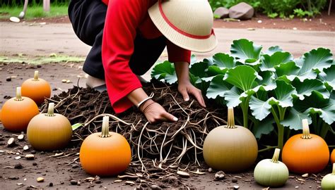 récolte de courges et potirons