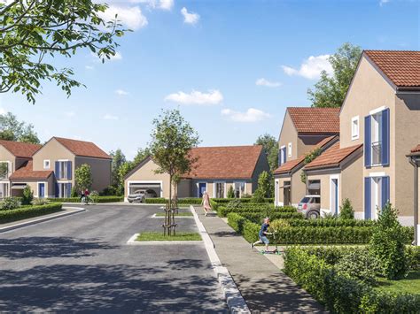 Vue panoramique d'un quartier résidentiel calme et verdoyant à Montigny-le-Bretonneux