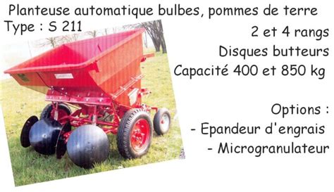 Schéma de fonctionnement d'une planteuse de pommes de terre