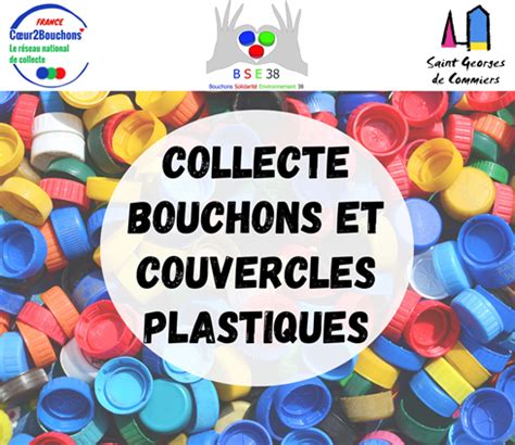 Illustration montrant une collecte de bouchons en plastique dans un bac de recyclage communautaire