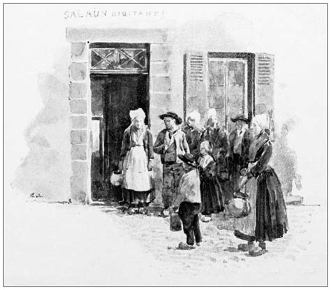 Illustration ancienne de mendiants