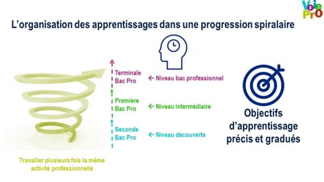 Diagramme illustrant la progression spiralaire des apprentissages