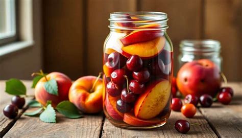 Vue d'une conserve de fruits appétissante
