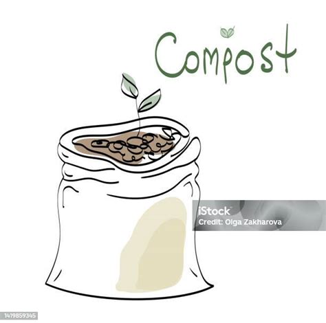 Illustration d'un sac de compost