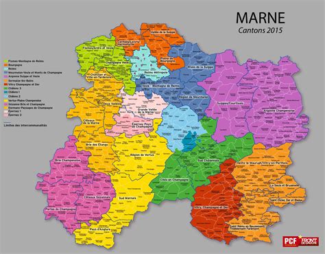 Carte du département de la Marne
