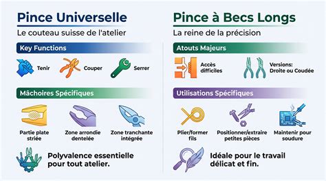 Comparaison visuelle entre une pince concave et une pince à creuser