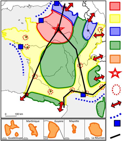 Carte de répartition des établissements des Jardins de Gally sur le territoire français