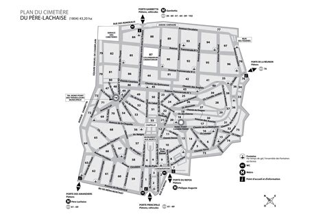 Plan détaillé du cimetière de Bron