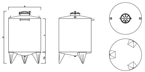 Schéma technique d'une cuve de stockage d'engrais liquide sur remorque avec dispositifs de sécurité