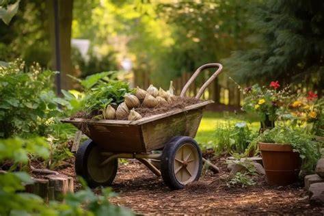Brouette classique dans un jardin