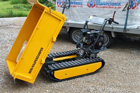 Schéma technique d'une brouette motorisée à chenilles