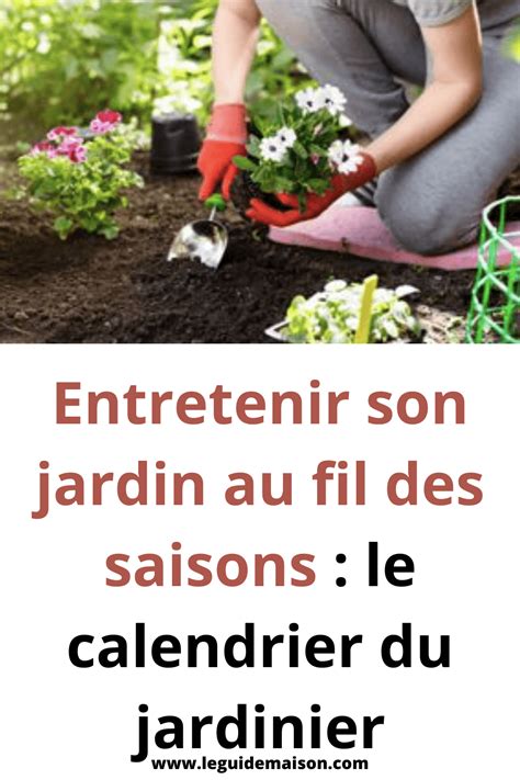 calendrier du jardinier au fil des saisons
