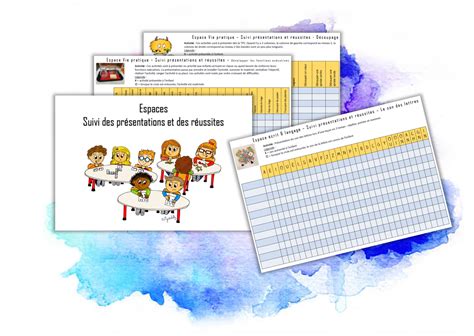 Exemple de fiche de suivi de croissance pour les élèves avec des cases à cocher et des espaces de dessin