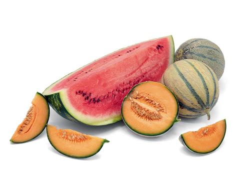 un assortiment de fruits d'été : pastèque, melon, cerises, abricots