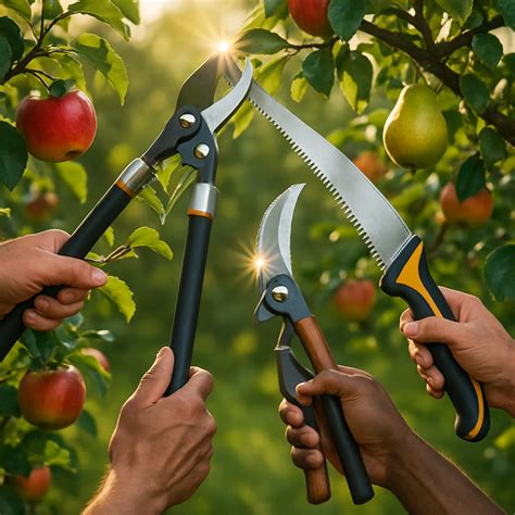 Outils de taille : sécateur, ébrancheur, scie d'élagage