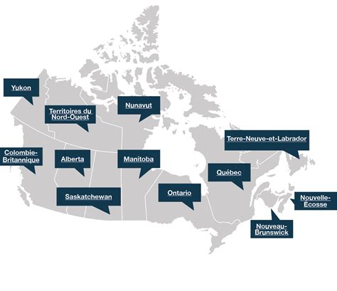 Carte du Canada indiquant les différentes réglementations provinciales pour les escaliers extérieurs