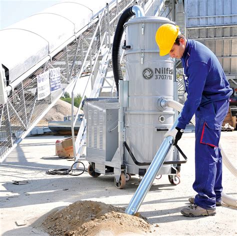 Schéma de principe d'un aspirateur à copeaux standard avec turbine et sac de filtration