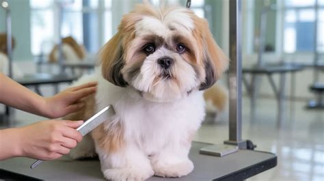 Shih Tzu toiletté et brossé