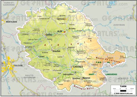 Carte du Tarn et de ses principales zones agricoles