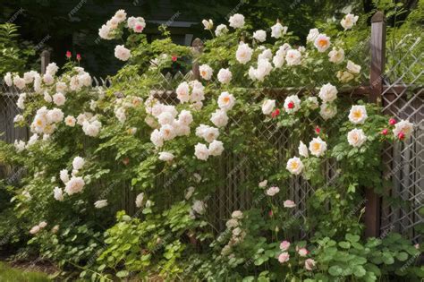 Rosier grimpant en pleine floraison