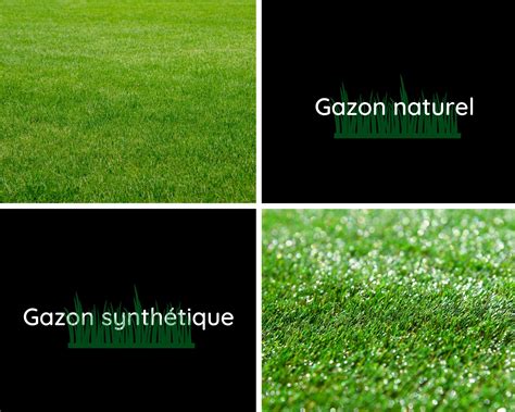 Infographie comparant les avantages du gazon synthétique et du gazon naturel