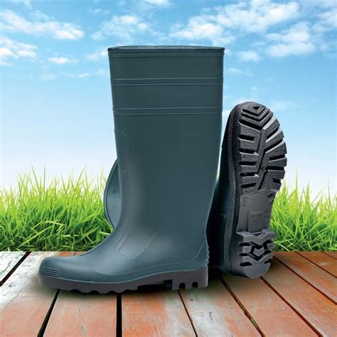 schéma anatomique d'une botte de jardinage montrant les zones de renfort et l'amorti