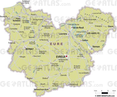 Carte des lieux de cueillette potentiels dans le sud de l'Eure