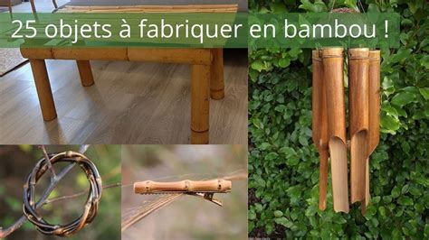 Divers objets et créations en bambou