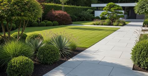 Image d'un jardin impeccable réalisé par un paysagiste