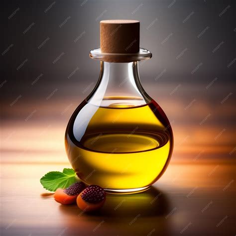 Bouteille d'huile dure et planche de bois