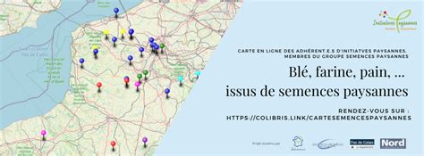 carte des initiatives locales de semences paysannes en France